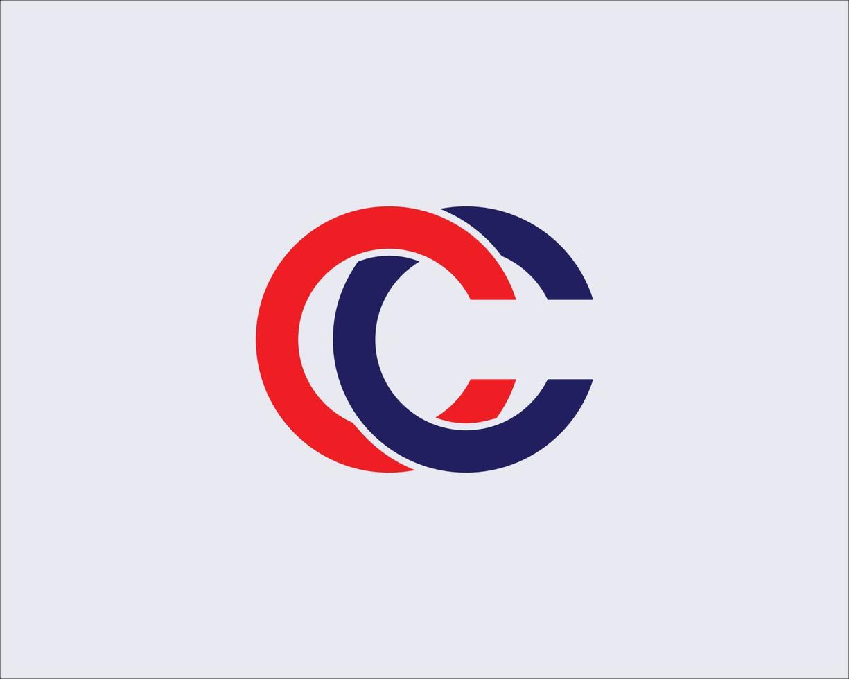 CC logo design vector template