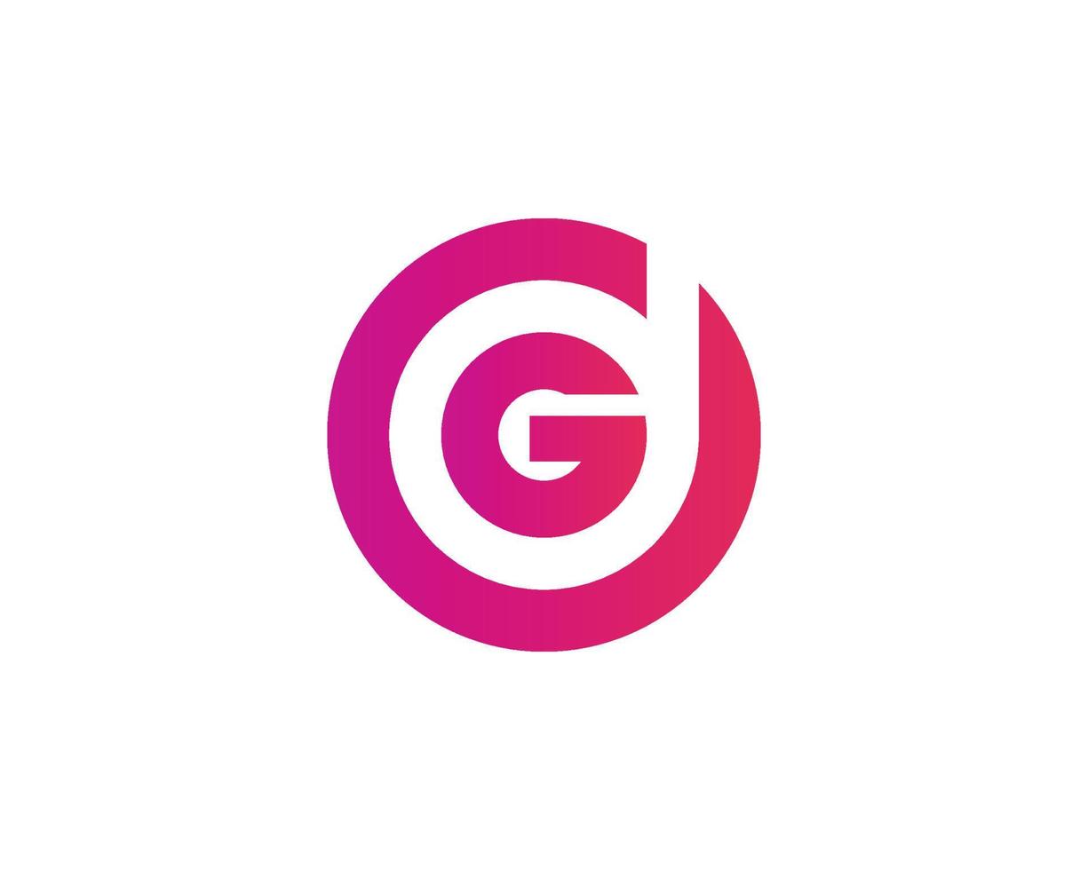 plantilla de vector de diseño de logotipo dg gd