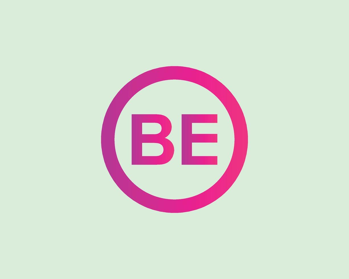 BE EB logo design vector template