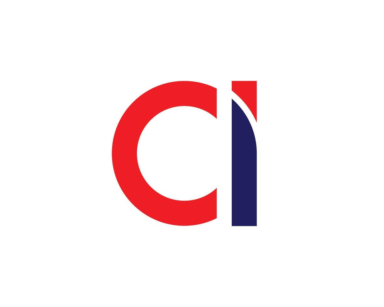 plantilla de vector de diseño de logotipo ci ic