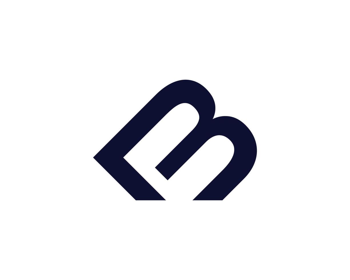 plantilla de vector de diseño de logotipo bm mb
