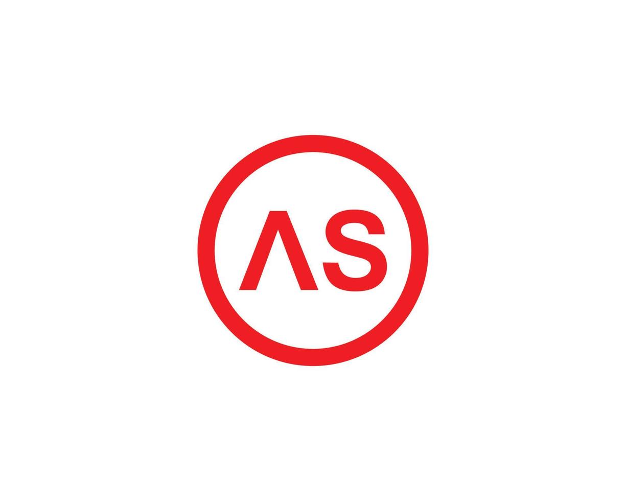 AS SA logo design vector template