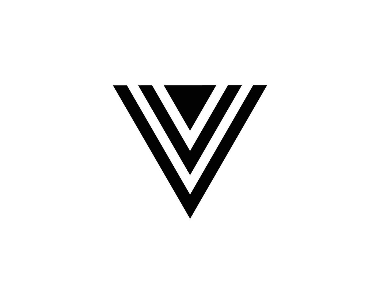 plantilla de vector de diseño de logotipo v vv