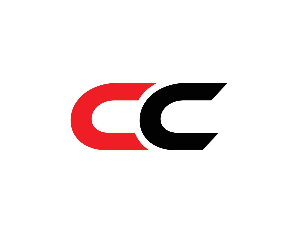 plantilla de vector de diseño de logotipo cc