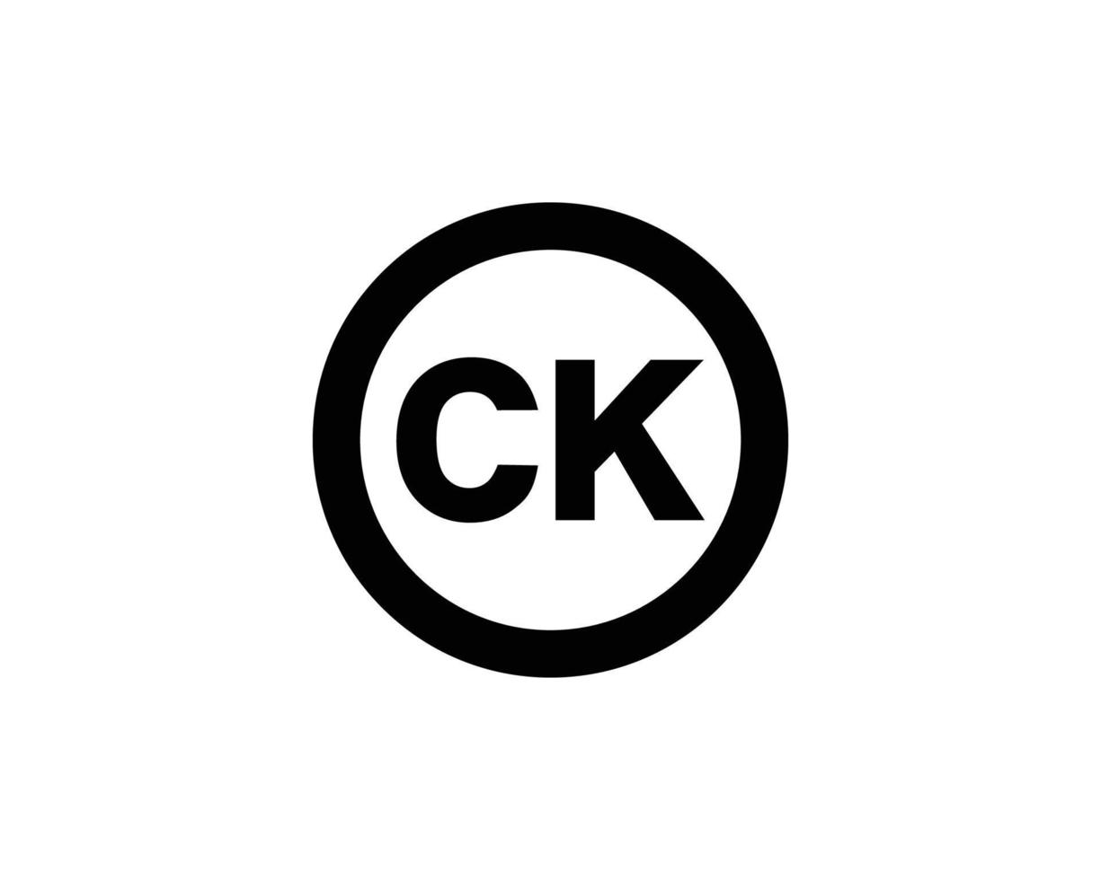 CK KC Logo design vector template