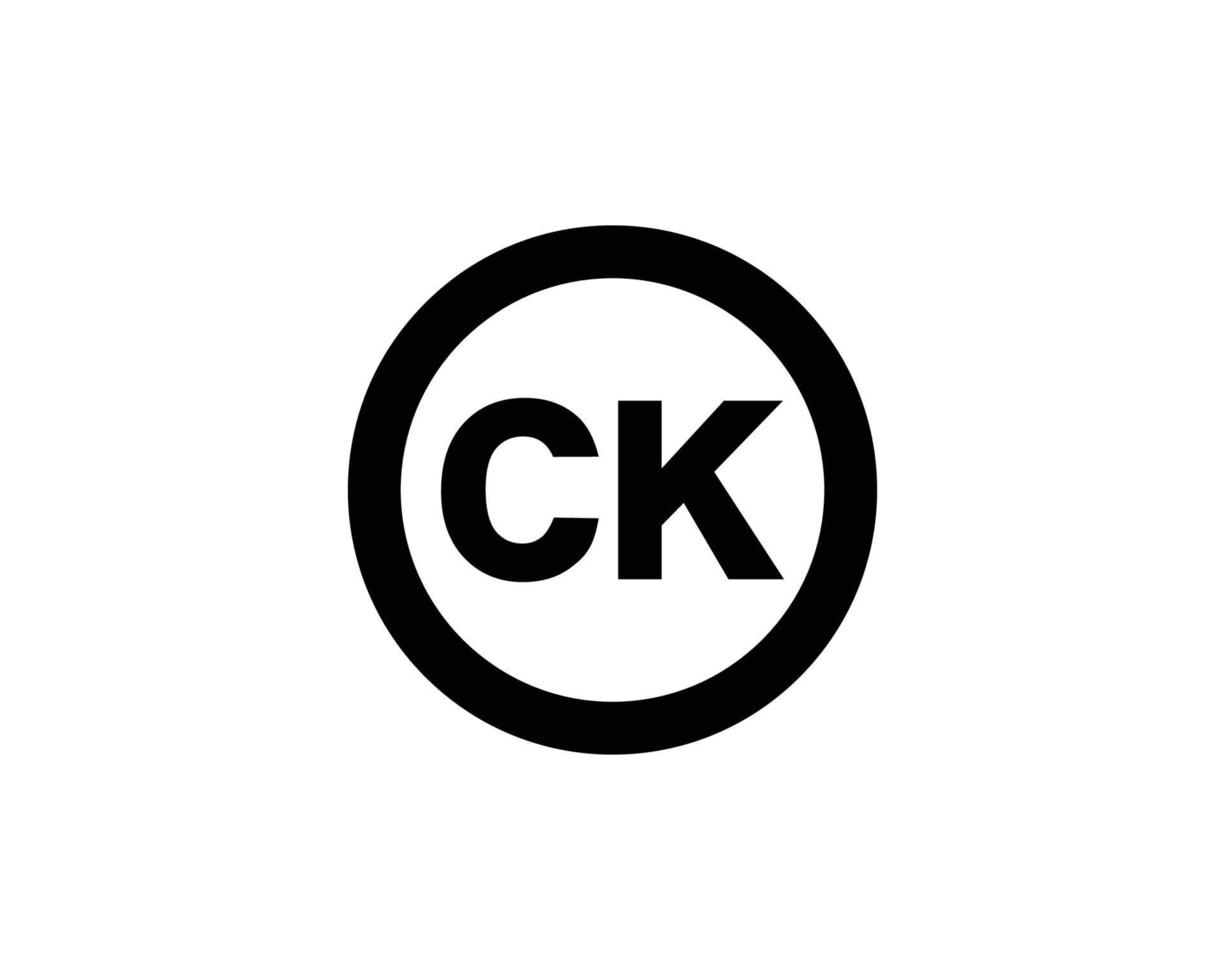 CK KC Logo design vector template