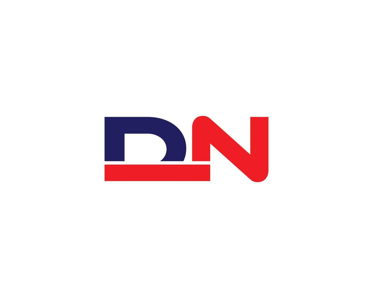 plantilla de vector de diseño de logotipo dn nd