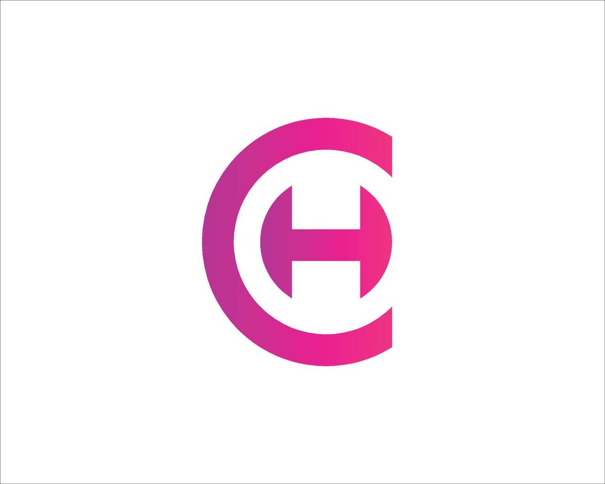 plantilla de vector de diseño de logotipo ch hc