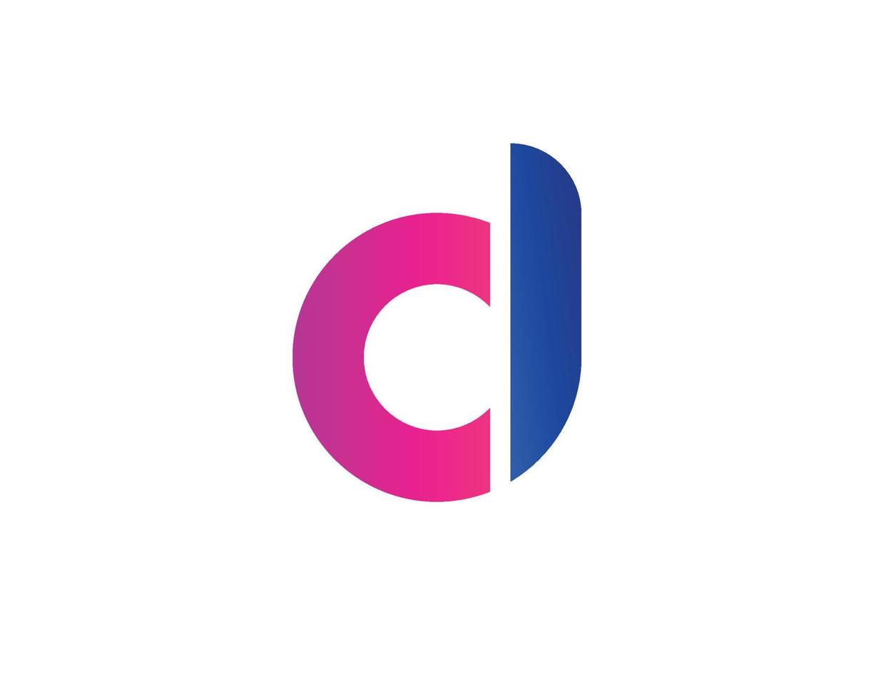 CD DC logo design vector template