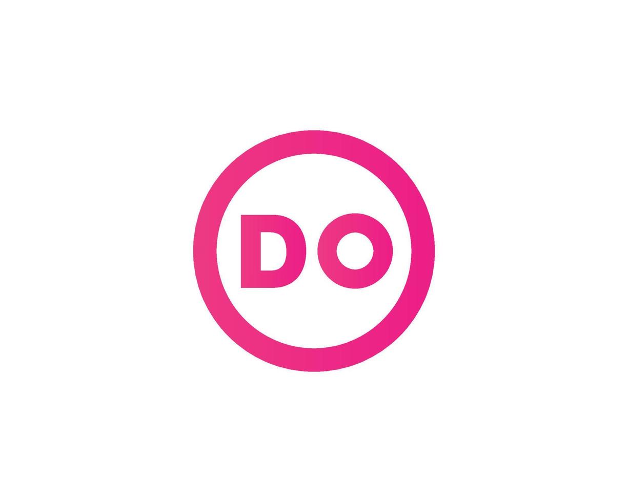 DO OD Logo design vector template