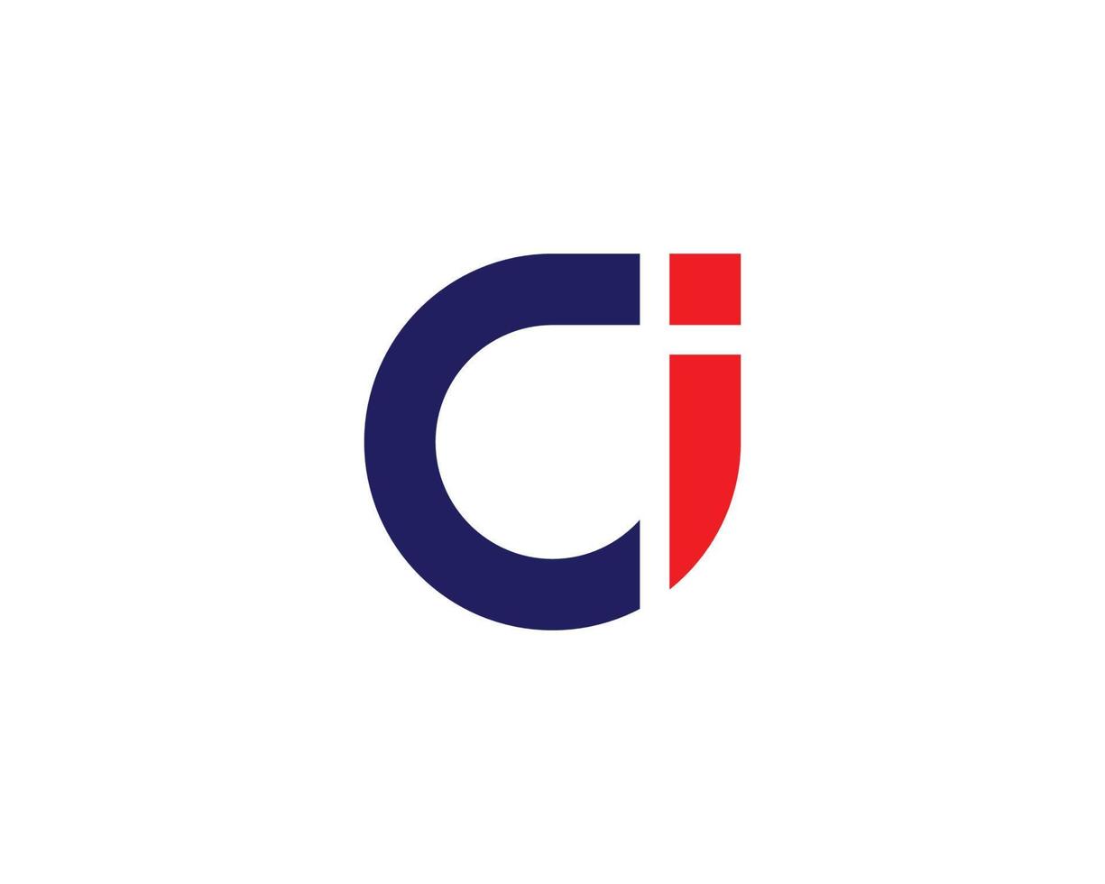 plantilla de vector de diseño de logotipo ci ic