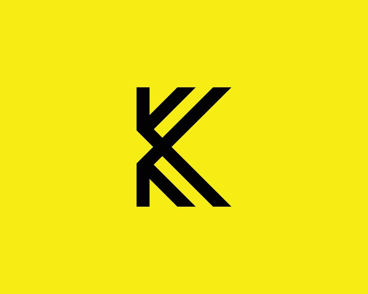 plantilla de vector de diseño de logotipo k