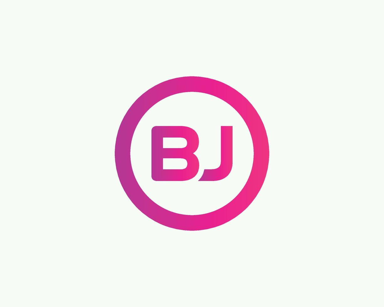 BJ JB Logo design vector template