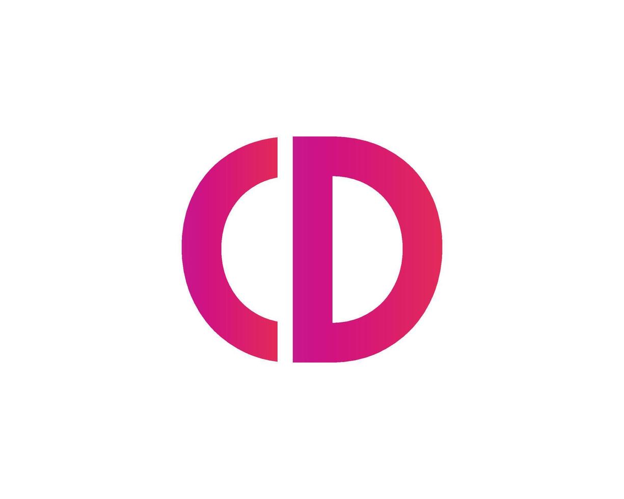 CD DC logo design vector template