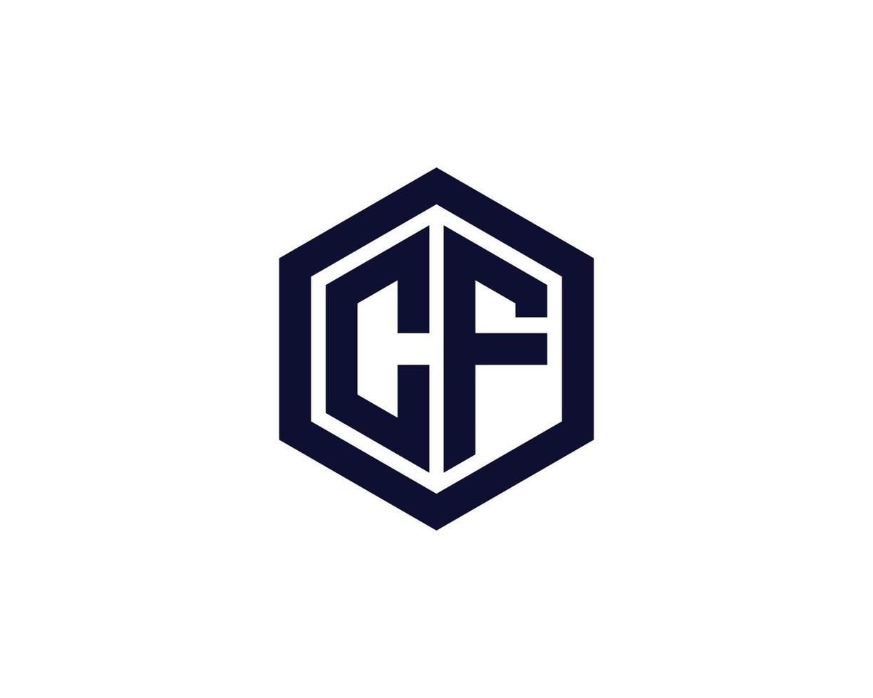 CF FC Logo design vector template