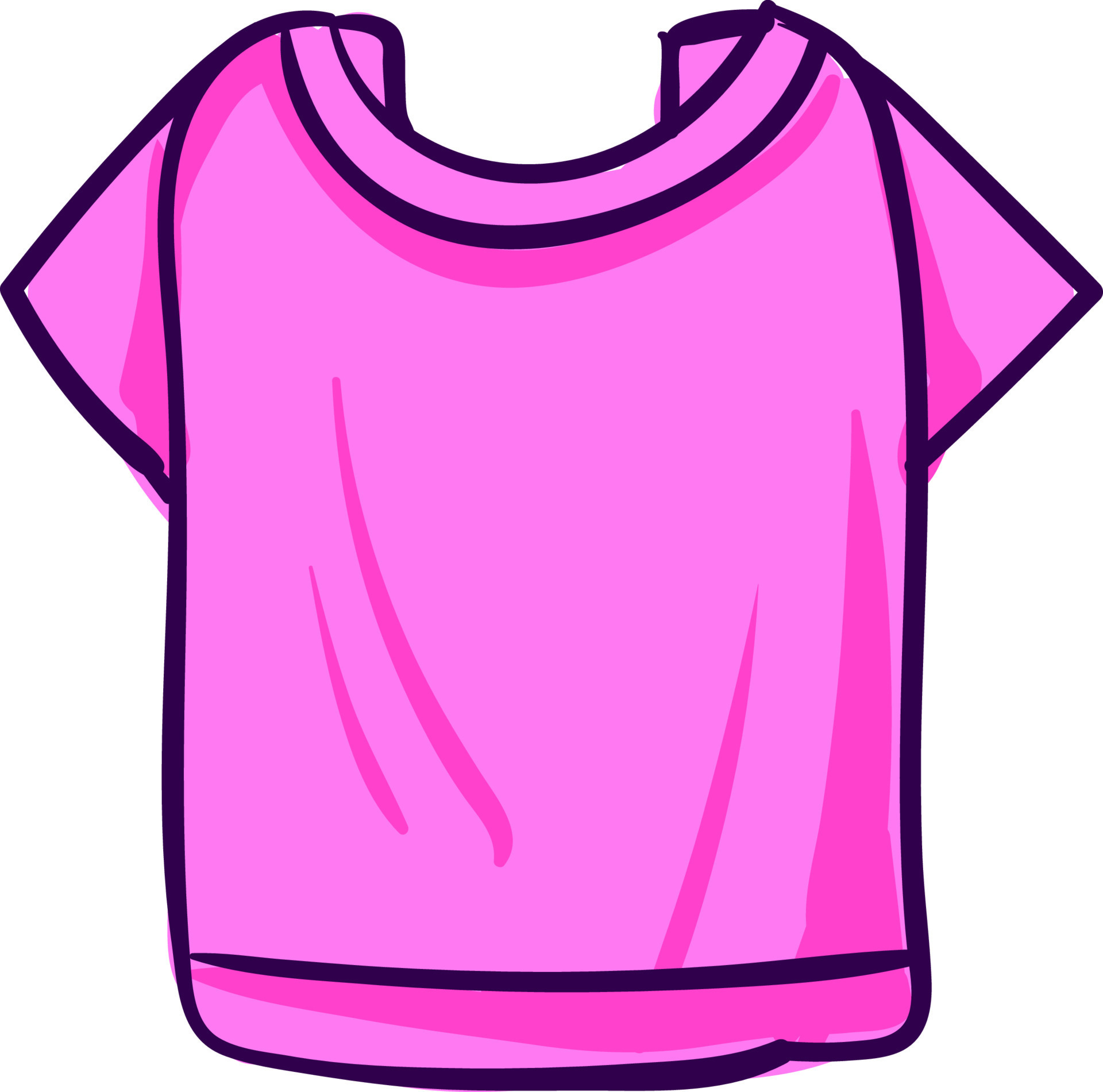 Pink woman shirt, illustration, vector on white background. 13694788 ...