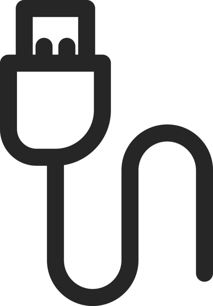 Computer USB, illustration, vector on a white background.