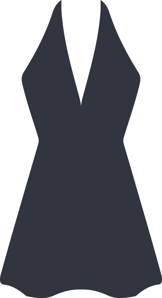 Halter dress, illustration, vector, on a white background. vector
