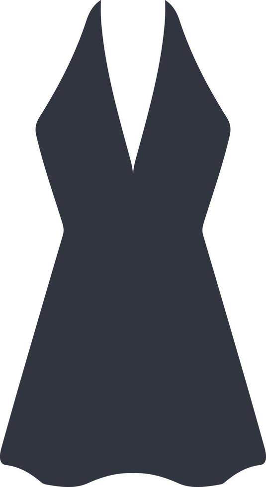 Halter dress, illustration, vector, on a white background. vector