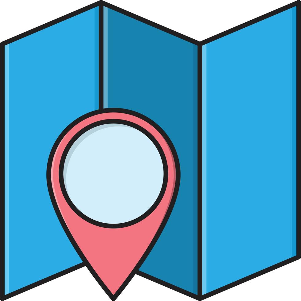 ilustración de vector de ubicación de mapa en un fondo. símbolos de calidad premium. iconos vectoriales para concepto y diseño gráfico.