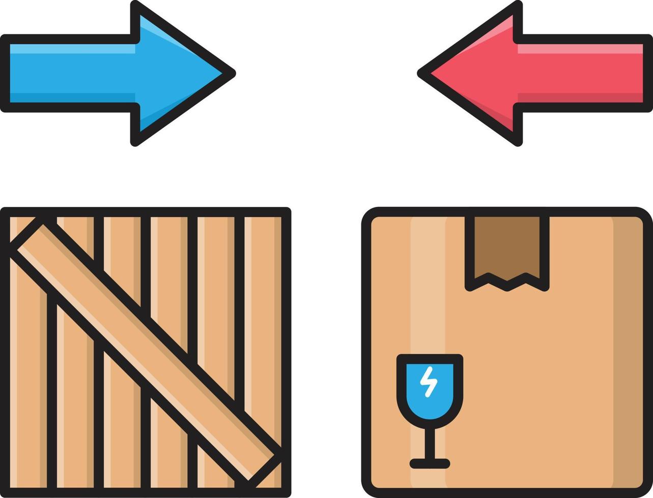 ilustración de vector de caja de entrega en un fondo. símbolos de calidad premium. iconos vectoriales para concepto y diseño gráfico.