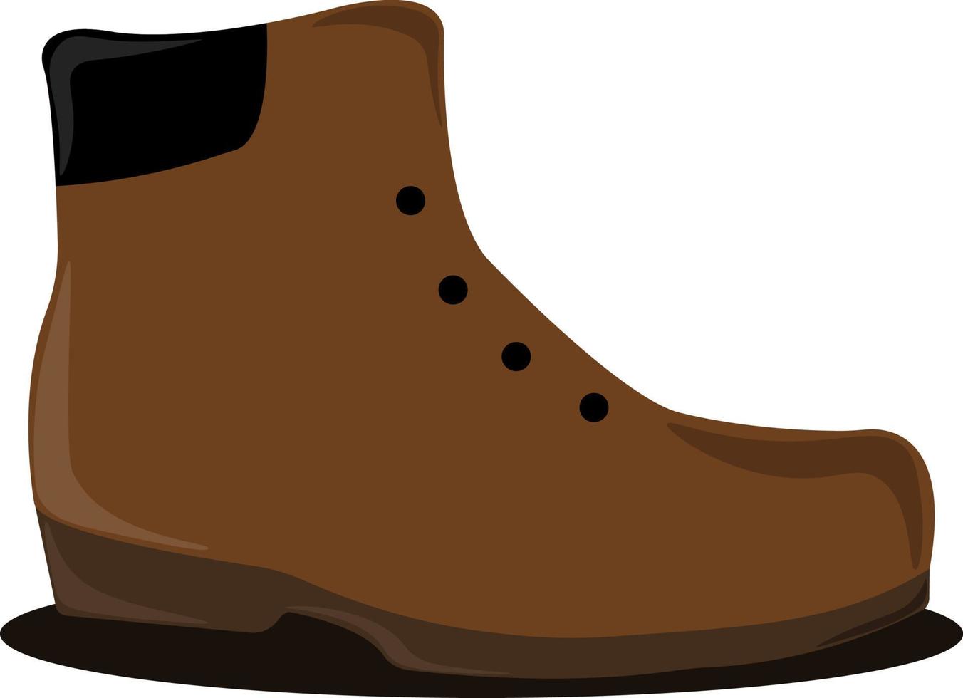 Brown boots, illustration, vector on white background.