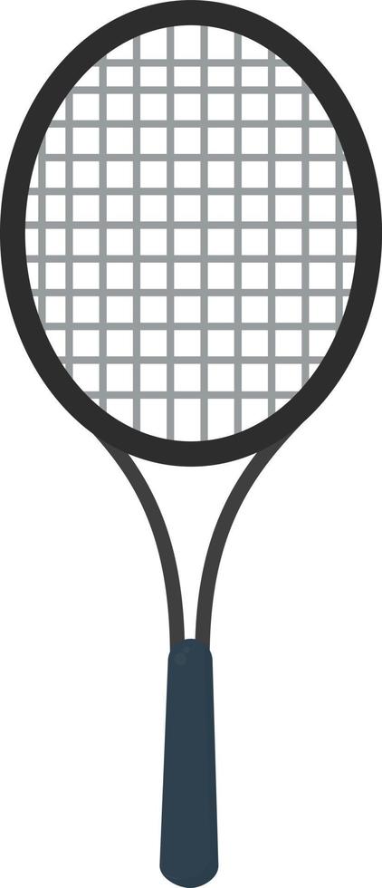 Tennis racket, illustration, vector on white background.