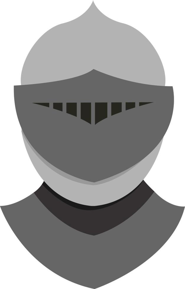 Knights helmet, illustration, vector on white background.