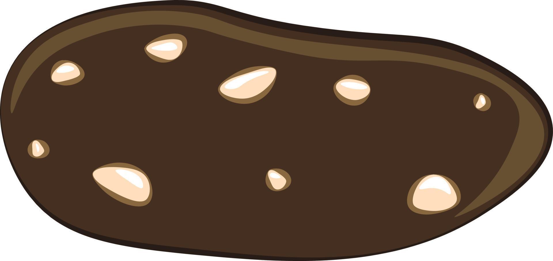 A tasty cookie, vector or color illustration.