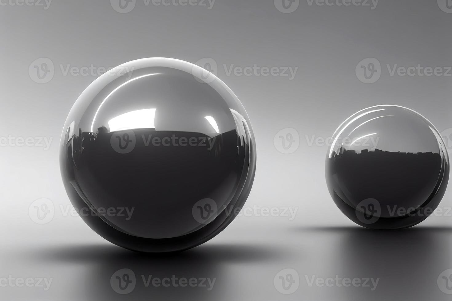 3D illustration Geometric Realistic Spheres Shape scene photo