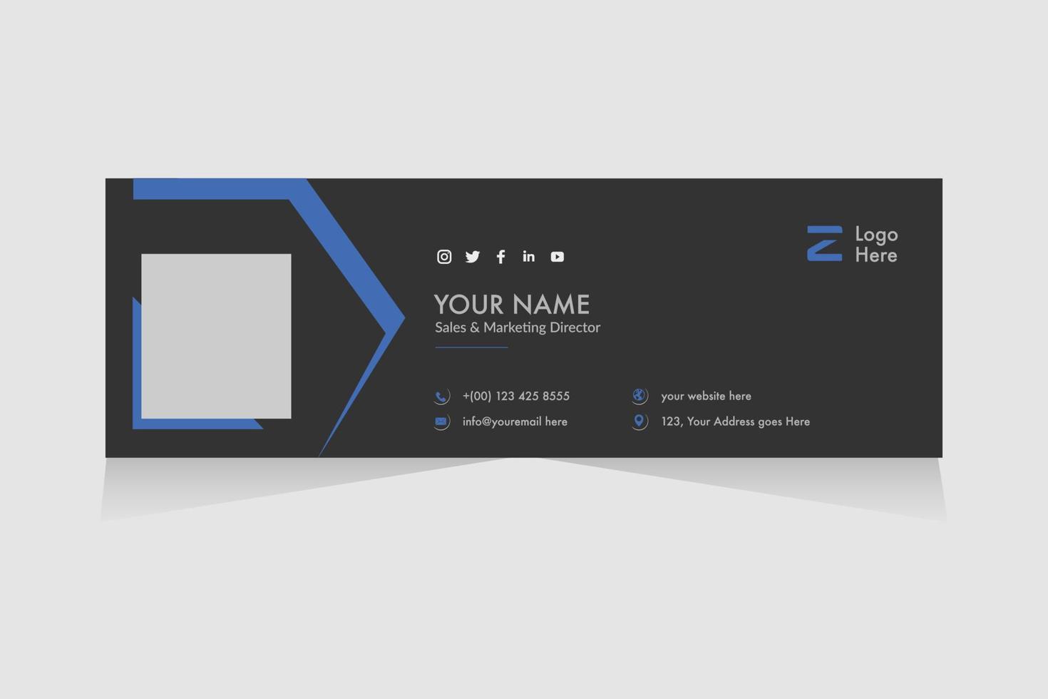 Creative Professional Corporate Email Signature Template Design vector