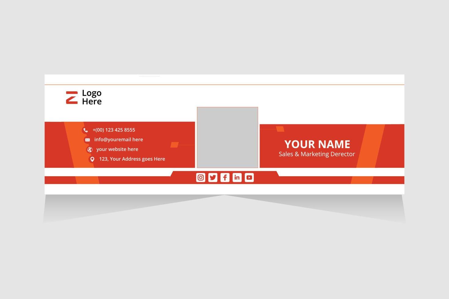 Modern and Minimal Business Email Signature Template vector