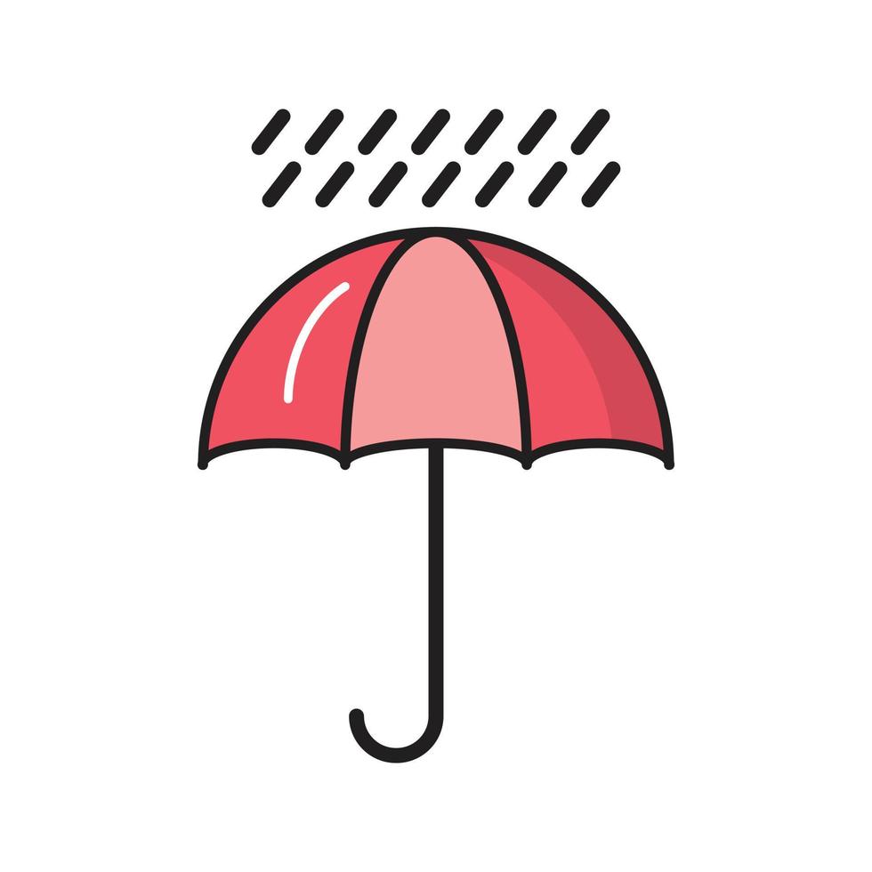 Ilustración de vector de seguridad de lluvia en un fondo. Símbolos de calidad premium. Iconos vectoriales para concepto y diseño gráfico.