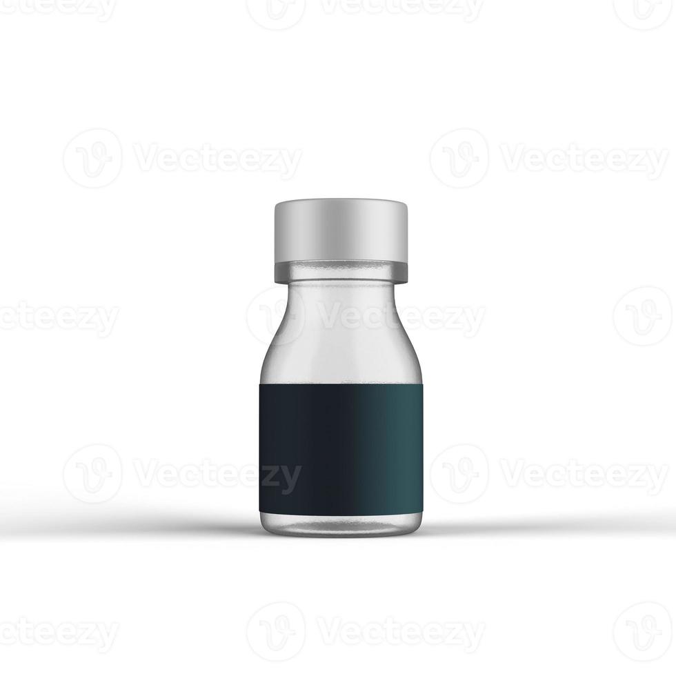 Vitamin Plastic Bottle 3D Rendering photo