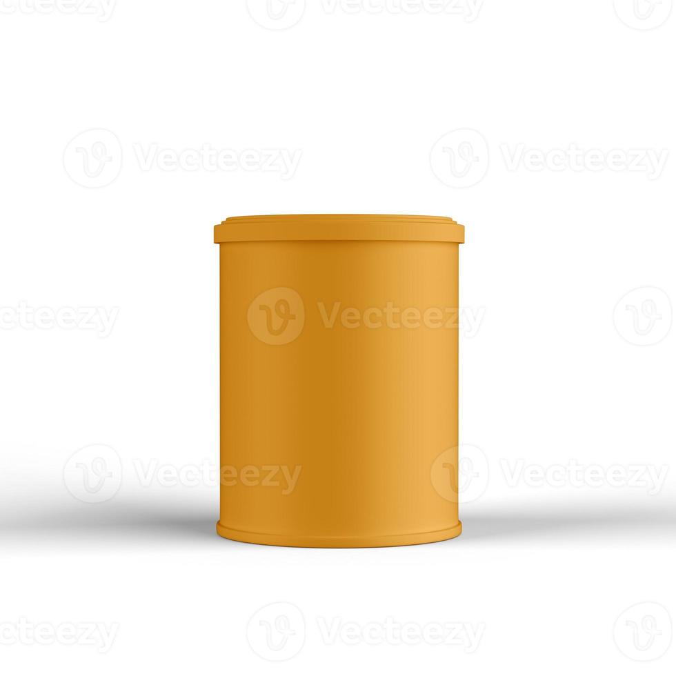 Milk Powder Plastic Jar 3D Rendering photo