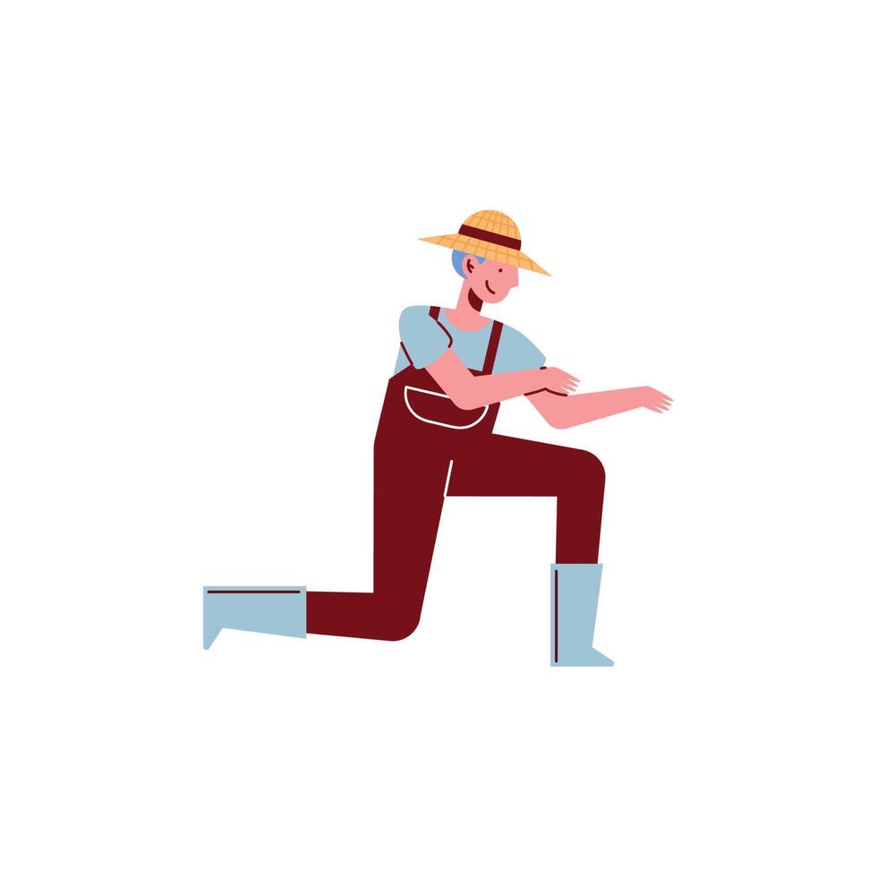 gardener man character vector