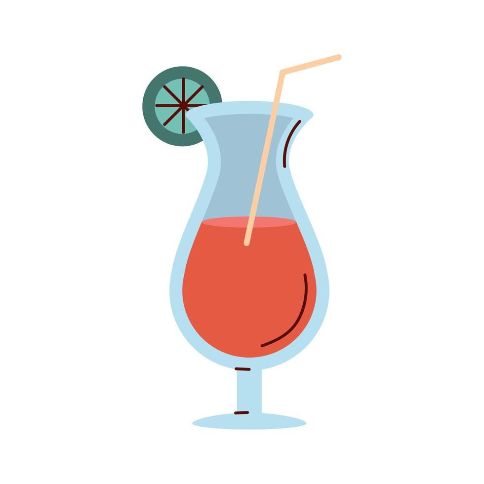 tropical cocktail drink vector