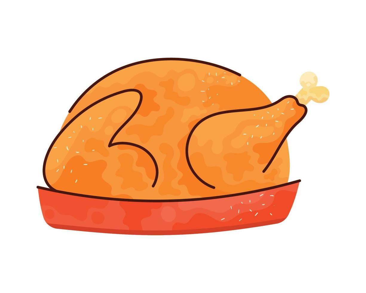 thanksgiving turkey food vector