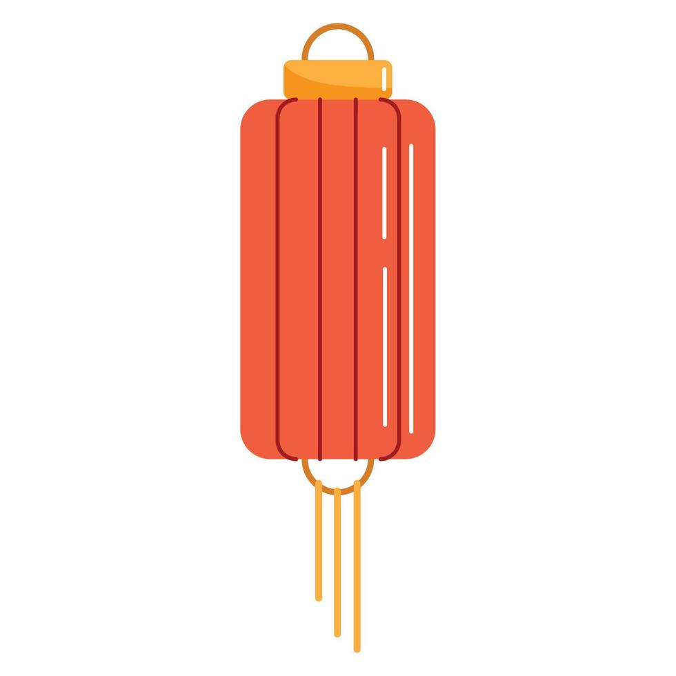 red asian lamp hanging vector