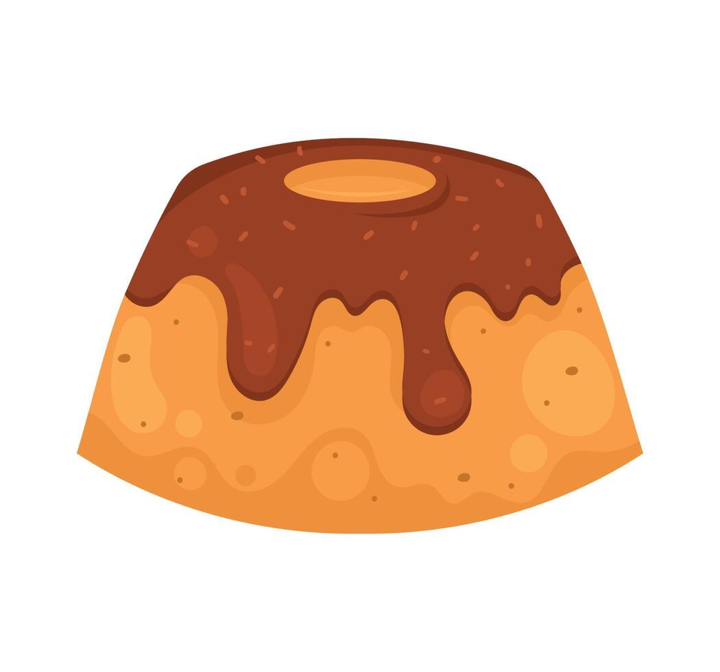 producto de panadería de pudín fresco vector