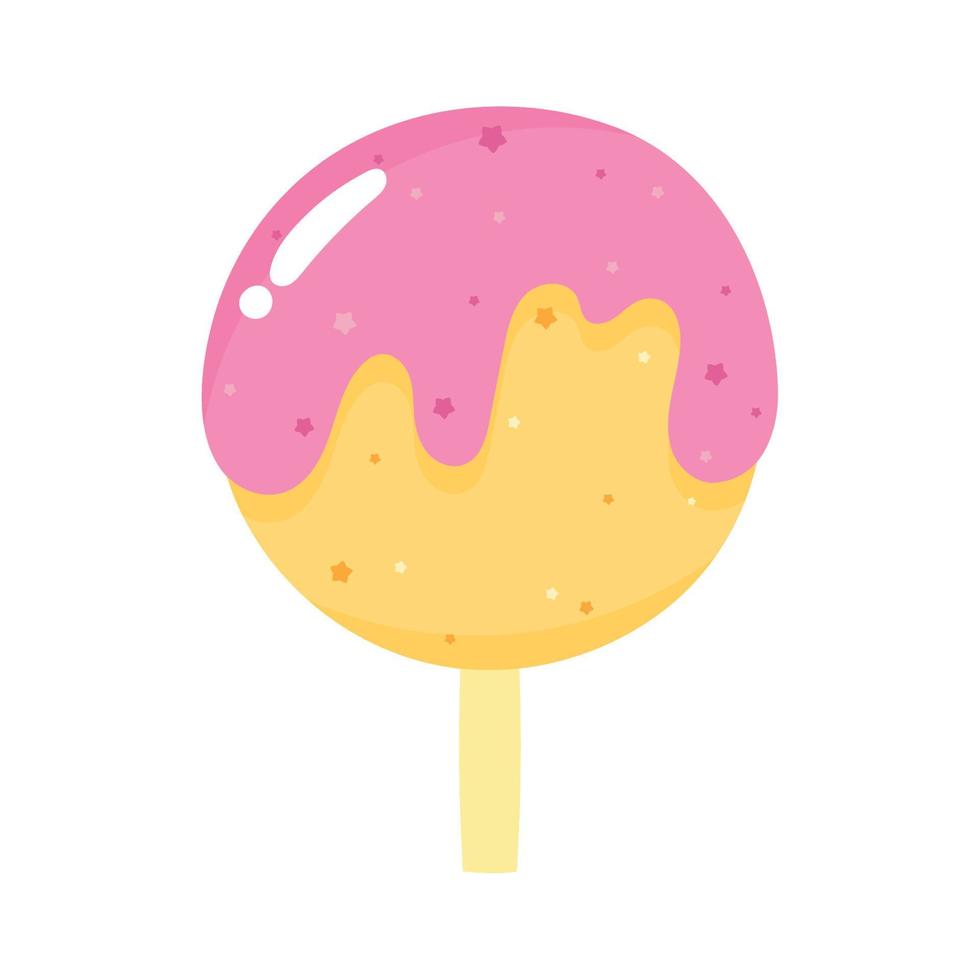 sweet lollipop with caramel vector