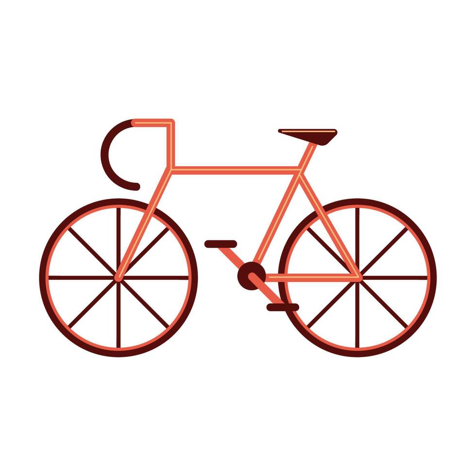 red bicycle sport vehicle vector