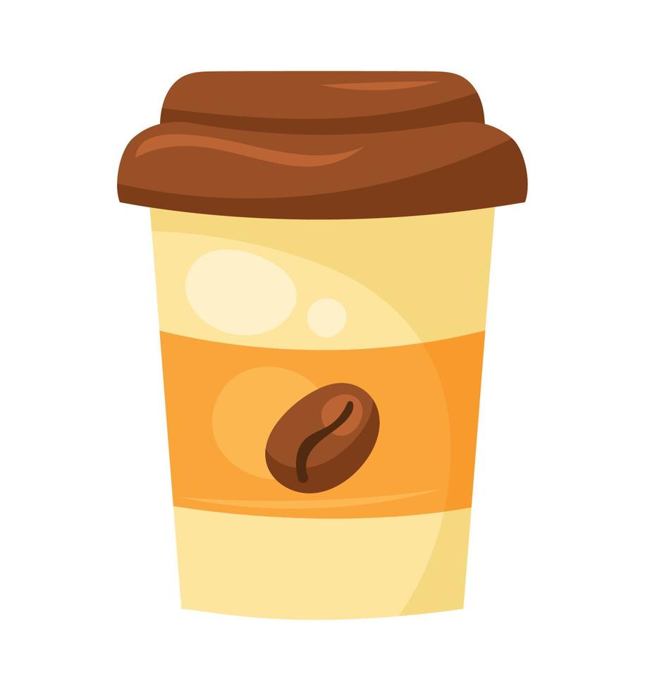 coffee in take away pot vector