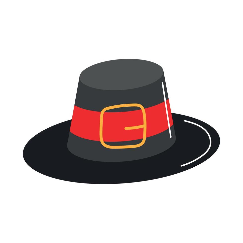 pilgrim hat thanksgiving accessory vector