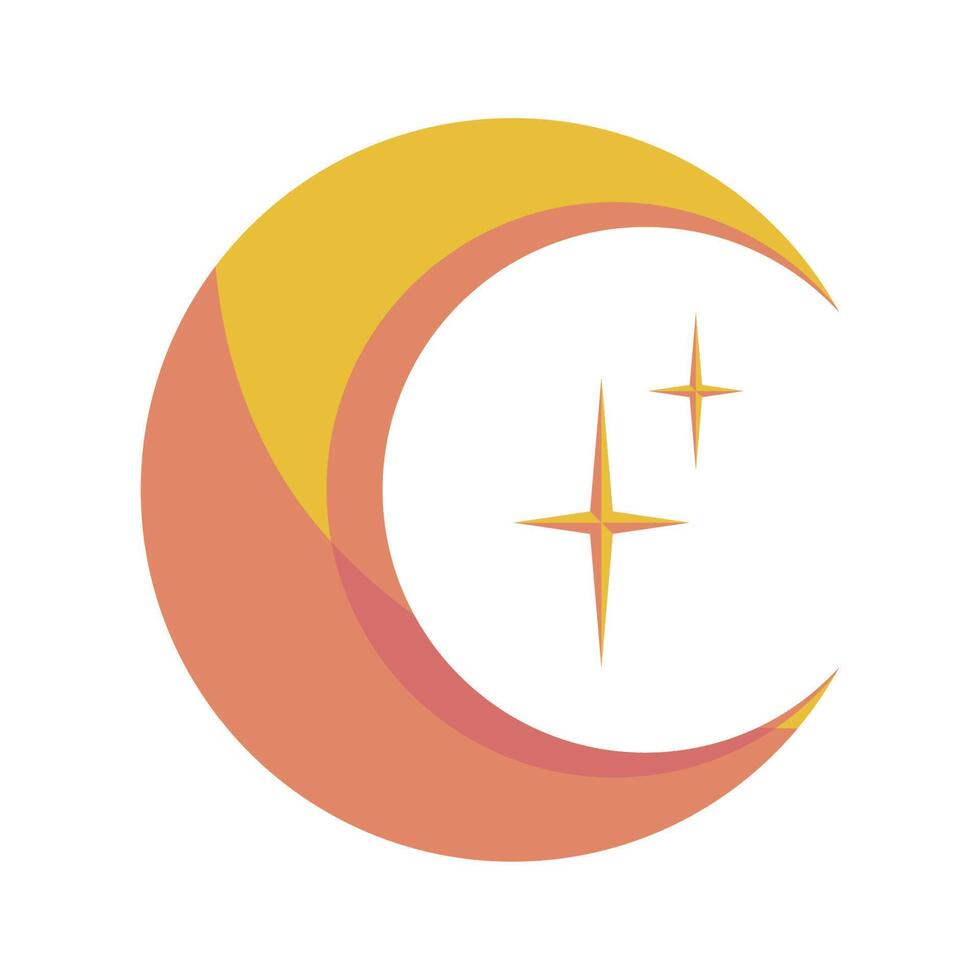 crescent moon muslim culture vector