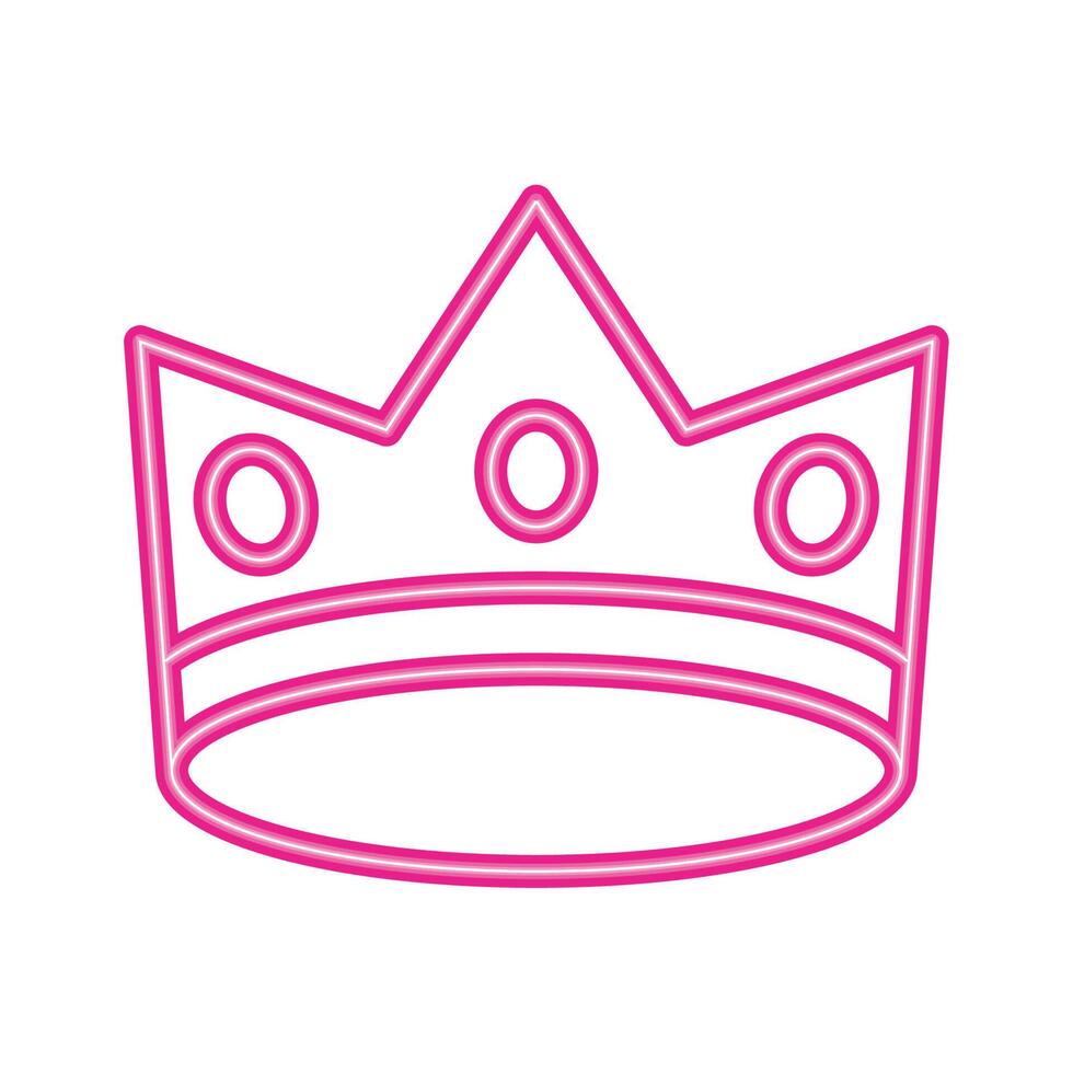 king crown neon party vector
