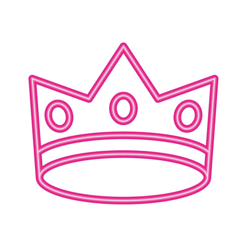 king crown neon party vector