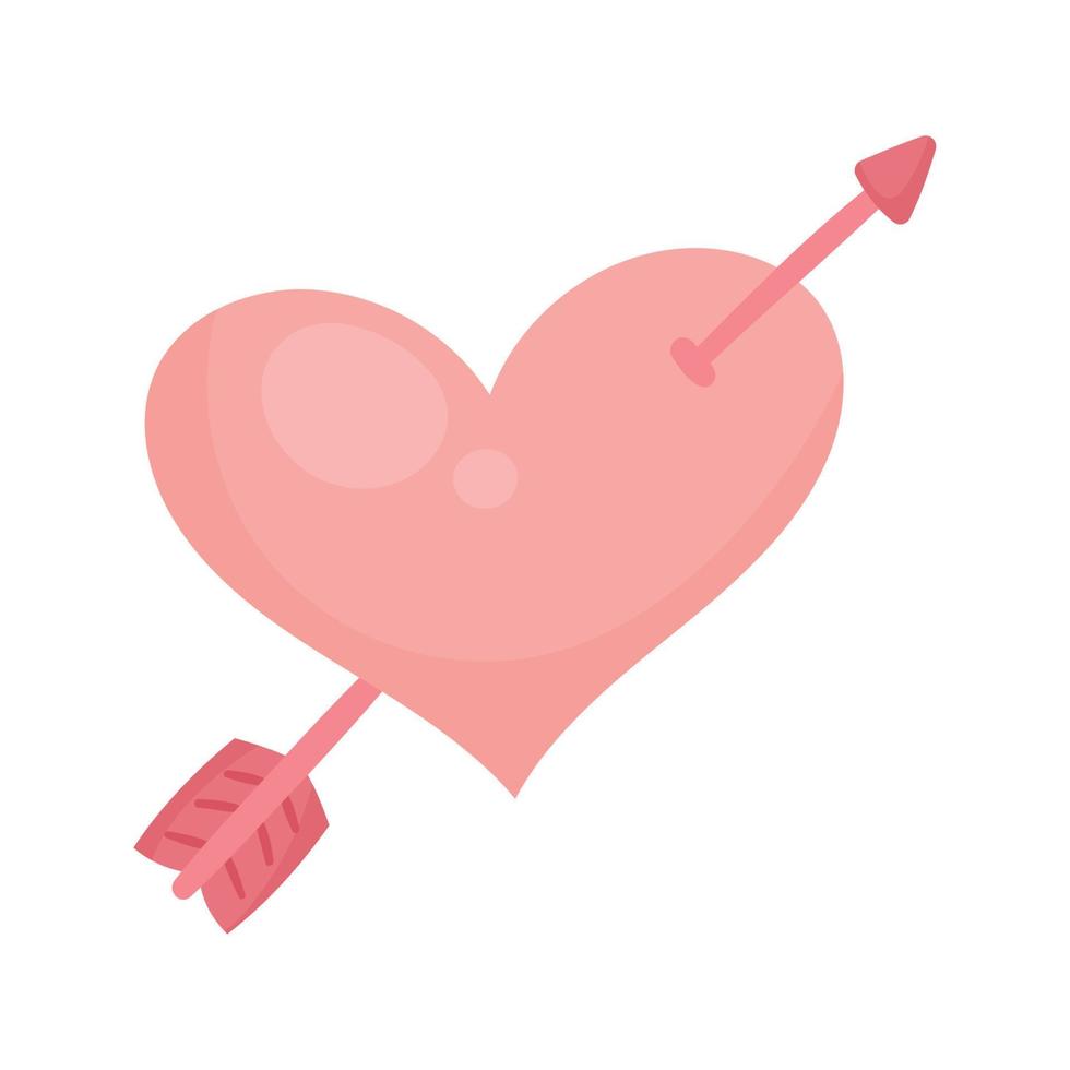 heart love with arrow vector