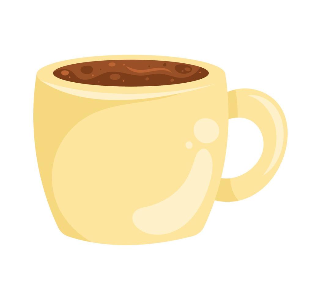 coffee in ceramic cup vector