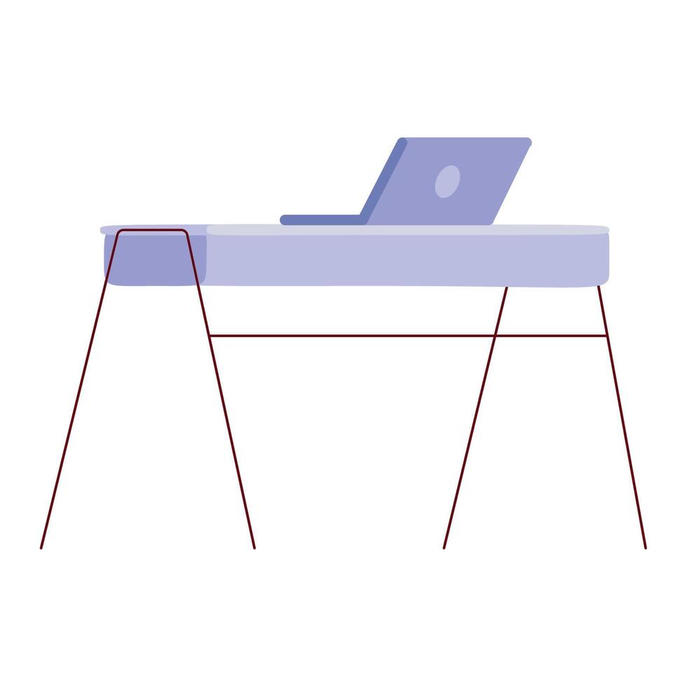 laptop computer in desk vector